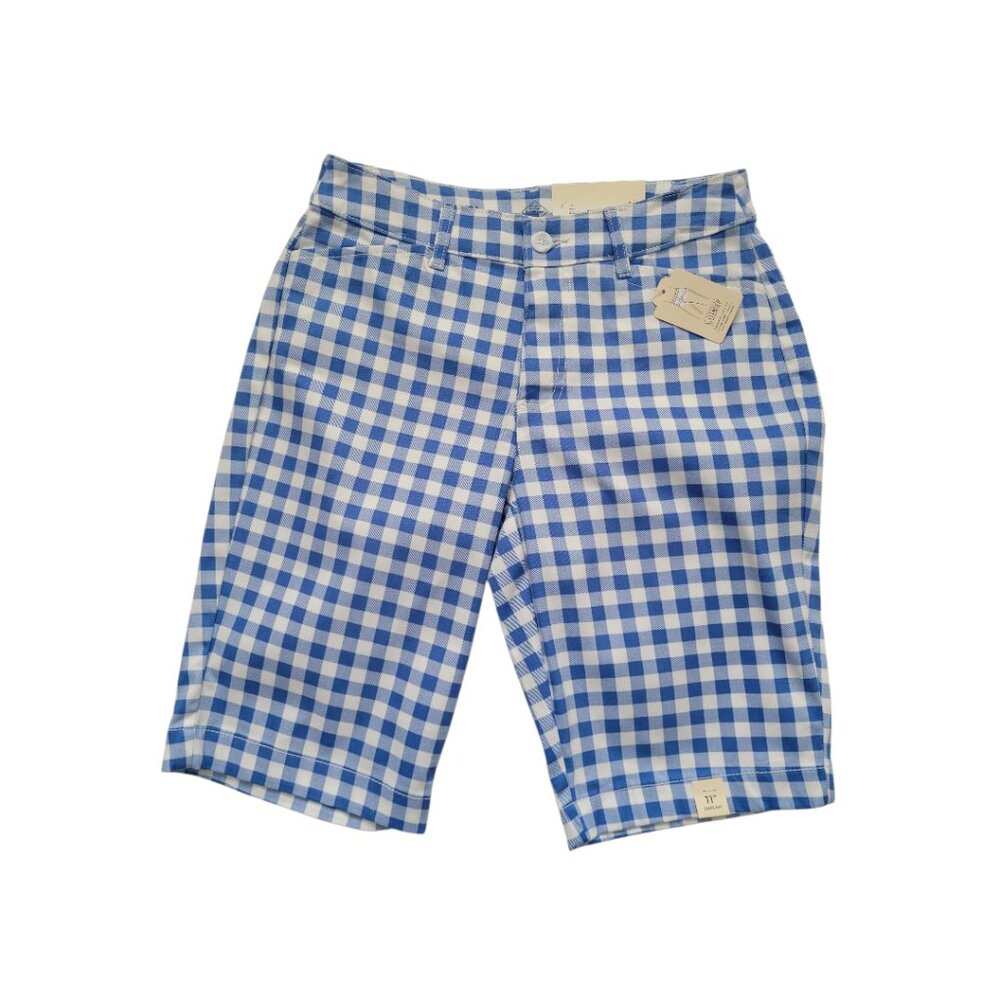St. John's Bay Blue and White Gingham Bermuda Shorts